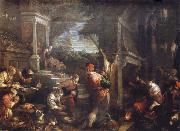 Francesco Bassano the younger The homecoming de lost of son into the father house oil painting